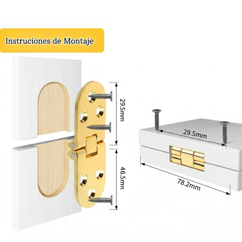 Bisagra Solapada Reforzada De Aleación De Zinc. Bisagra Sobrepuesta Para Puertas Y Muebles. Color Bronce Antiguo.
