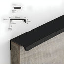 Tirador Jaladera Para Modulares de Cocinas y Closet. Color Negro. Instalación con Tornillo Oculto. Haladera 120mm. Perfil cocinas