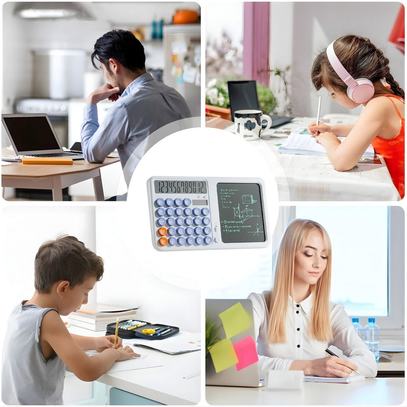 Calculadora Digital de 12 Dígitos con Tableta LCD de Escritura. Pantalla LED de 6 Pulgadas.