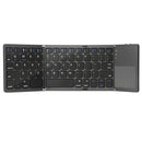 Teclado Bluetooth Plegable Portátil con Touchpad. Compatible iOS Android Windows (305×98×8mm).