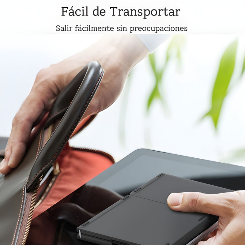 Teclado Bluetooth Plegable Portátil con Touchpad. Compatible iOS Android Windows (305×98×8mm).