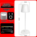 Lámpara LED de Mesa Portátil e Inalámbrica. Diseño Moderno con Base Cuadrada. 3 Tonos de Luz. Control Táctil con Atenuación Continua. Color blanco.  Usado en restaurantes