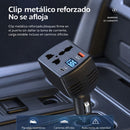 Inversor de Corriente para Auto 150W 12V/24V a 110V/220V con USB QC 3.0 y USB-C, Pantalla LED Digital y Protección Inteligente