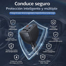 Inversor de Corriente para Auto 150W 12V/24V a 110V/220V con USB QC 3.0 y USB-C, Pantalla LED Digital y Protección Inteligente