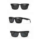 Lentes de Sol Polarizados UV400 Unisex, Montura Rectangular Ligera, Protección Antirreflejo para Conducir, Pesca y Actividades al Aire Libre.(Incluye Estuche). Color Negro.