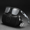 Lentes de Sol Polarizados UV400 Unisex, Montura Rectangular Ligera, Protección Antirreflejo para Conducir, Pesca y Actividades al Aire Libre.(Incluye Estuche). Lente Plateado