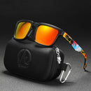 Lentes de Sol Polarizados UV400 Unisex, Montura Rectangular Ligera, Protección Antirreflejo para Conducir, Pesca y Actividades al Aire Libre.(Incluye Estuche). Lente Rojo Espejo