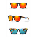 Lentes de Sol Polarizados UV400 Unisex, Montura Rectangular Ligera, Protección Antirreflejo para Conducir, Pesca y Actividades al Aire Libre.(Incluye Estuche). Lente Rojo Espejo