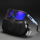 Lentes de Sol Polarizados UV400 Unisex, Montura Rectangular Ligera, Protección Antirreflejo para Conducir, Pesca y Actividades al Aire Libre.(Incluye Estuche). Lente Azul Celeste Espejo