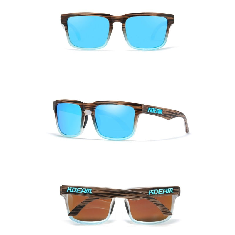 Lentes de Sol Polarizados UV400 Unisex, Protección Antirreflejo para Conducir, Pesca y Actividades al Aire Libre.(Incluye Estuche).Montura Chocolate Y Lente Azul Espejo