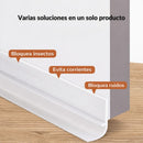 Guardapolvos Burlete para Puerta Autoadhesiva. Tira SelladoraTransparente de PVC. Goma Antiviento, Antipolvo y Antiruido (1 m)