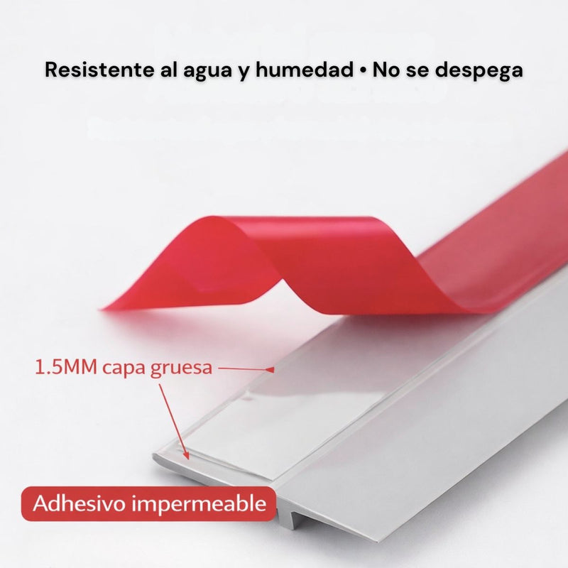 Guardapolvos Burlete para Puerta Autoadhesiva. Tira SelladoraTransparente de PVC. Goma Antiviento, Antipolvo y Antiruido (1 m)