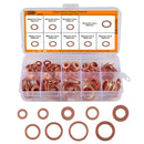 Arandelas de Cobre Métricas Set Surtido 200 Piezas para Sellado M5 a M14, Alta Resistencia y Ajuste Preciso. Guachas