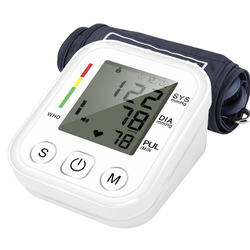 Monitor Digital de Presión Arterial Automático de Brazo. Tensiómetro con Voz en Español Pantalla Grande, Memoria Dual 2×99 Y Batería Recargable USB-C