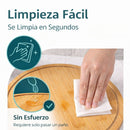 Plato Redondo de Bambú con Tapa Transparente Ideal para Postres, Pan y Snacks, Uso Doméstico y Comercial. Bandeja De Madera. Panera. 11” (28cm)
