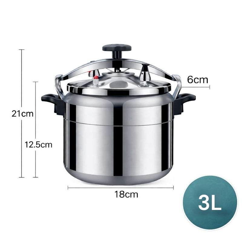 Olla de Presión De Cocción Rápida, Sistema de Seguridad con Válvulas Dobles A Prueba de Explosiones, Compatible con Gas y Cocina Eléctrica. Capacidad 3 Litros.18 cm