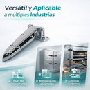 Bisagra Industrial de Acero Inoxidable y Aleación de Zinc 10". Alta Resistencia a la Corrosión Para Uso en Cámaras Frigoríficas, Hornos y Gabinetes.