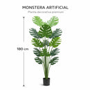Planta Monstera Artificial. Monstera (Costilla de Adán)  Decorativa para Interiores. Altura de 180 cm.