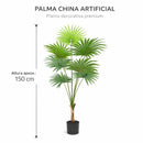 Planta China Artificial. Palmera China Artificial Decorativa para Interior. Altura de 150cm.