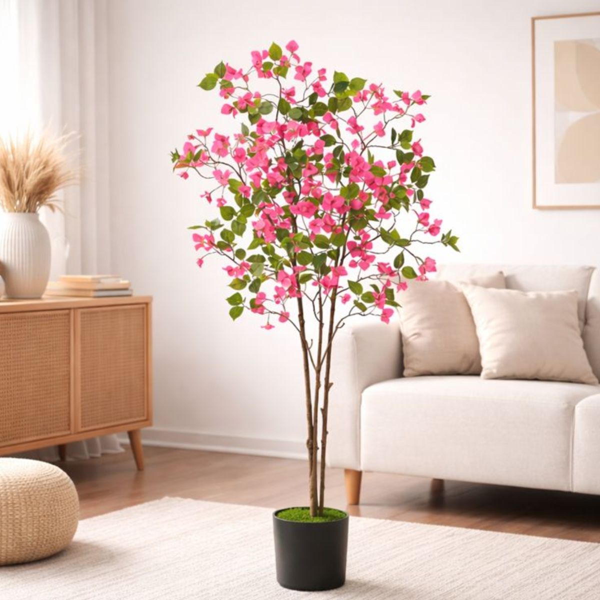Planta tipo Buganvilla Artificial para Interior. Árbol de Buganvilla Decorativo 150cm.