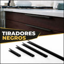 Tirador Jaladera Para Modulares de Cocinas y Closet. Color Negro. Instalación con Tornillo Oculto. Perfil aluminio Haladera. 60 cm.