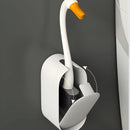 Cepillo de Inodoro con Soporte Adhesivo de pared. Diseño De Pato. Limpieza De Servicio Retrete (37.5X8.5cm).