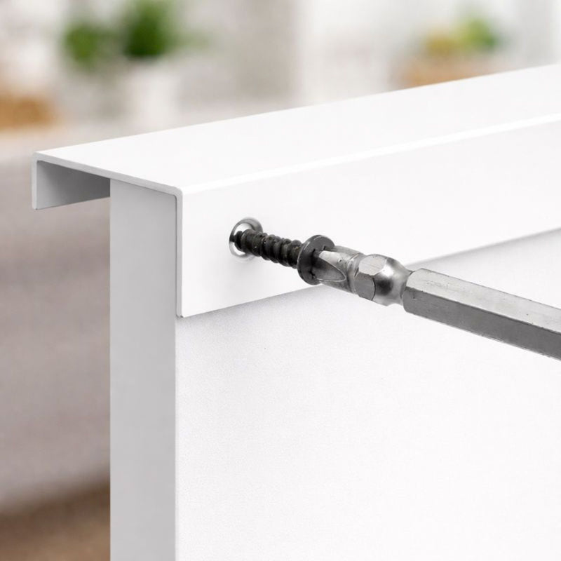 Tirador Jaladera Para Modulares de Cocinas y Closet. Color Blanco. Instalación con Tornillo Oculto. Haladera 40cm.