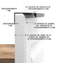 Tirador Jaladera Para Modulares de Cocinas y Closet. Color Blanco. Instalación con Tornillo Oculto. Haladera 40cm.