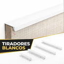 Tirador Jaladera Para Modulares de Cocinas y Closet. Color Blanco. Instalación con Tornillo Oculto. Haladera 40cm.