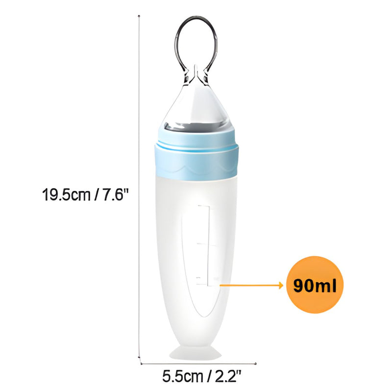 Cuchara Dosificadora para Bebé (90ml). Biberón con Cuchara integrada. Uso desde 0+ Meses. Color azul.