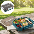 Lonchera Lunch Box 1100ml con Compartimentos. Recipiente Hermético para Comida. Lonchera rectangular. Vasija color azul.