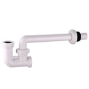 Trampa Sifón De Lavamanos 1 1/4". Tubo Rígido En PVC Blanco Con Salida A Pared Y Conexiones Ajustables. Drenaje Antifugas.