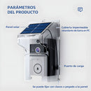 Timbre Inteligente con Cámara WiFi y Panel Solar. Video Portero Inalámbrico con Visión Nocturna, Audio Bidireccional y Monitoreo con app. Incluye covertor anti lluvia exteriores