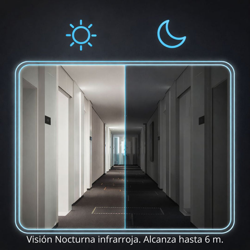 Timbre Inteligente con Cámara WiFi y Panel Solar. Video Portero Inalámbrico con Visión Nocturna, Audio Bidireccional y Monitoreo con app. Incluye covertor anti lluvia exteriores