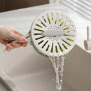 Colador Escurridor Multifuncional con Tapa Giratoria. Recipiente para Lavar y Almacenar Alimentos. Color Blanco.