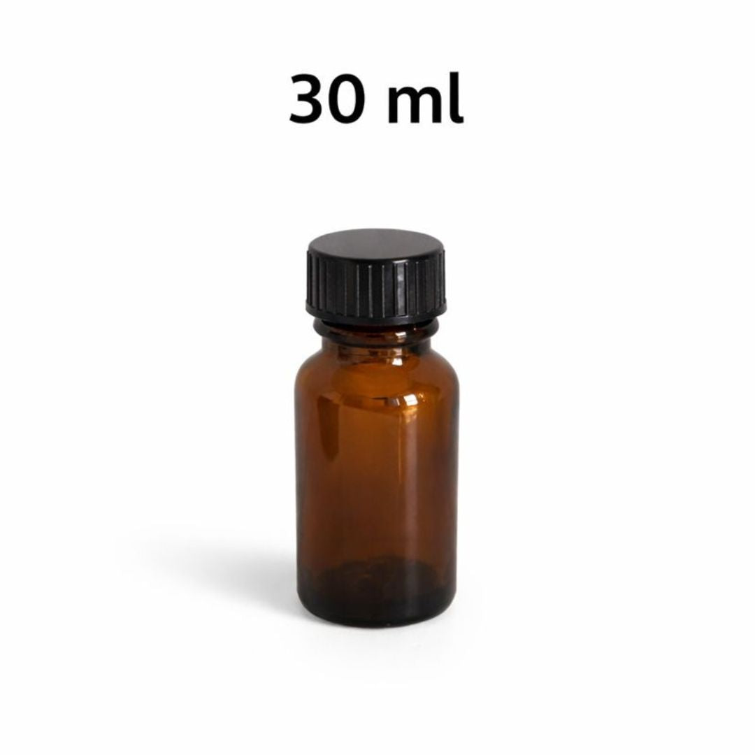 Botella De Vidrio Ámbar 30ml. Frasco Ideal Para Aceites Y Sueros (Unidad).