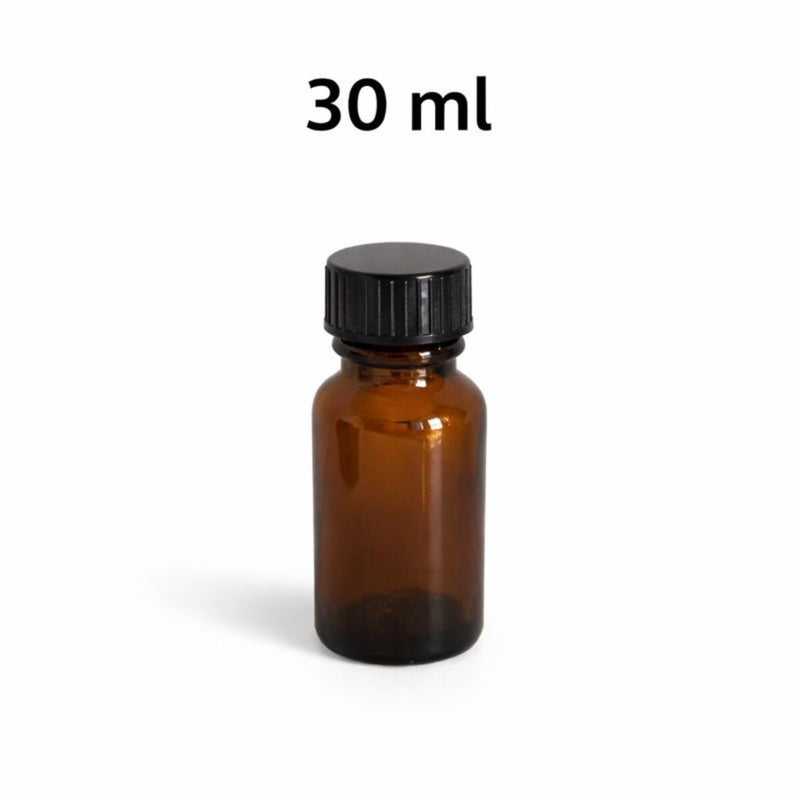 Botella De Vidrio Ámbar 30ml. Frasco Ideal Para Aceites Y Sueros (Unidad).