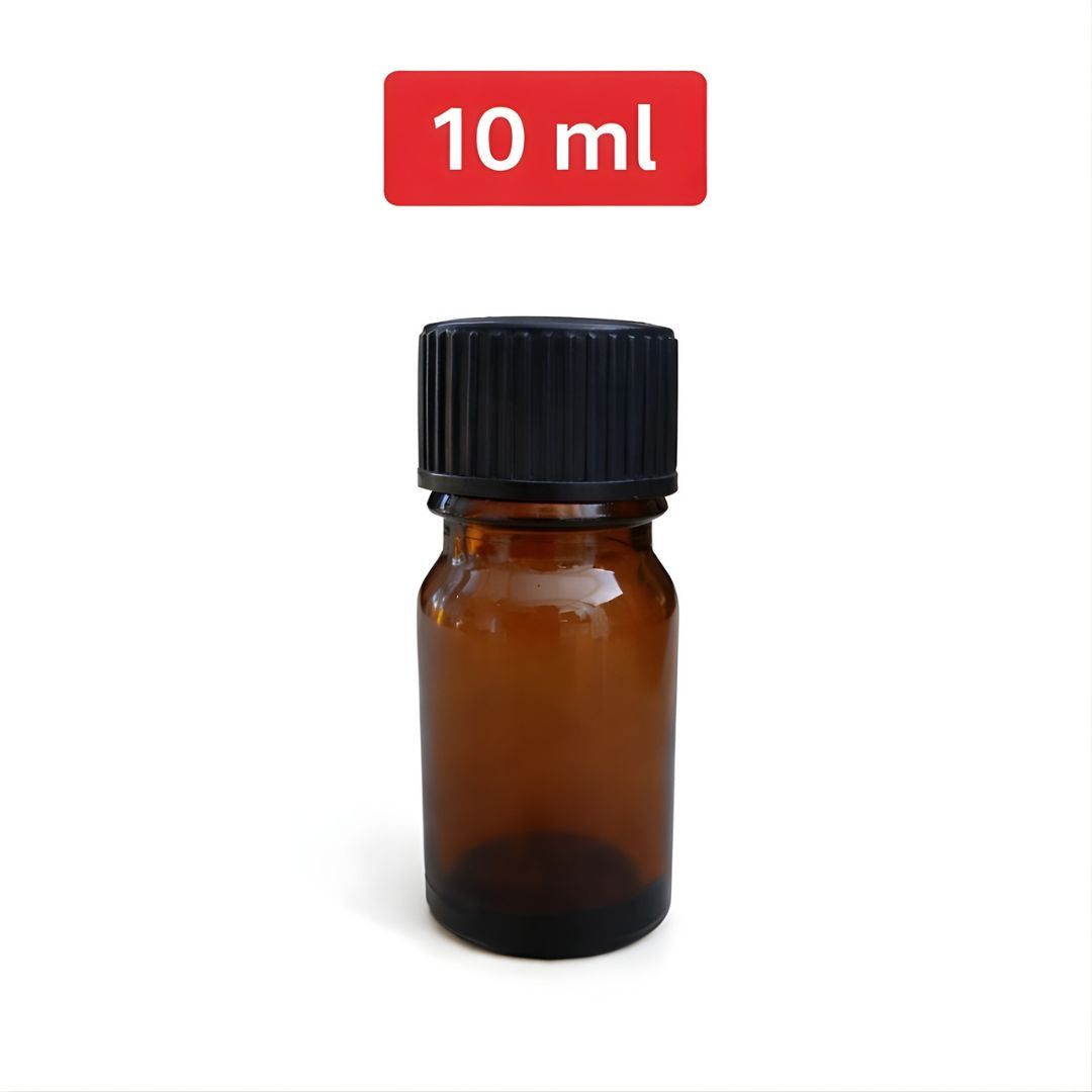Botella De Vidrio Ámbar 10ml. Frasco Ideal Para Aceites Y Sueros (Unidad).