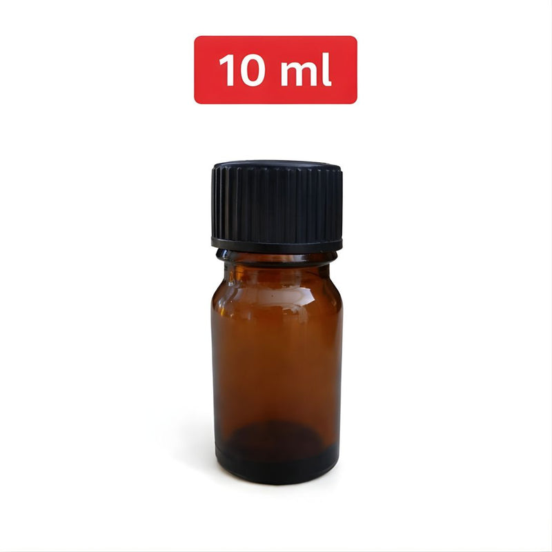 Botella De Vidrio Ámbar 10ml. Frasco Ideal Para Aceites Y Sueros (Unidad).