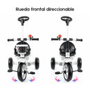 Triciclo Infantil de Empuje con Asiento Ajustable y Barra de Dirección. Bicicleta para Bebés de 1 a 5 Años con Pedales Antideslizantes. Color Blanco.