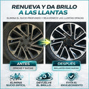 Cepillo de Limpieza para Llantas y Rines de Auto, Cerdas PU Resistentes, Mango Antideslizante. Limpieza Profunda detailing Neumáticos y Motor