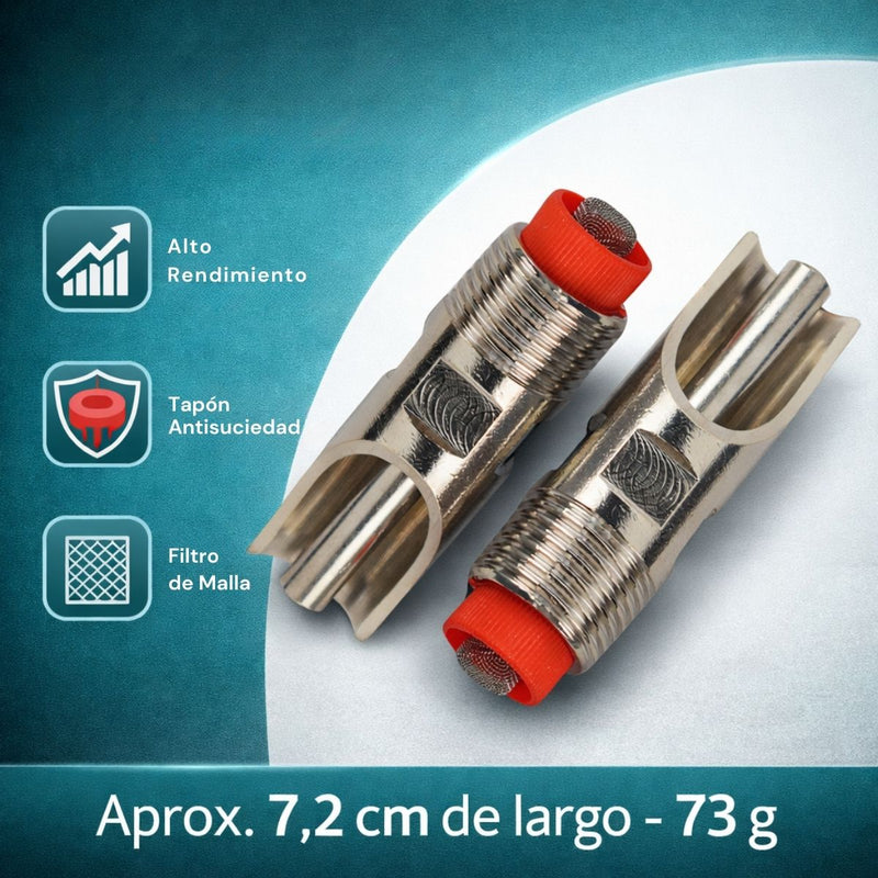 Bebedero Automático para Cerdos de Acero Inoxidable. Válvula boquilla Tipo Pico de Pato con Filtro Y Salida de Agua 360° Antifugas y Ahorro de Agua