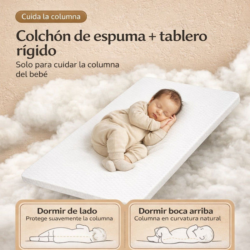 Cuna Colecho para Bebé Multifuncional con Ruedas. Cuna Moisés Ajustable en Altura con Balanceo y Antirreflujo. Cama Auxiliar para Dormitorio. Color  Gris