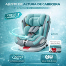 Silla de Auto para Bebé y Niño ISOFIX 360° Giratoria Reclinable 0 a 7 Años con Protección Lateral SPS. Asiento De Seguridad Para Niños.Color Verde.
