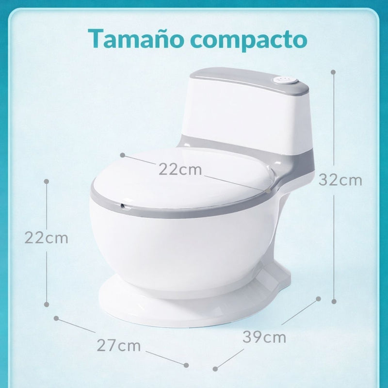Inodoro Portátil Infantil con Bolsas Desechables Y Escobilla. Orinal para Bebés y Niños De Plástico PP Seguro Y Fácil Limpieza. Soporta hasta 50 kg