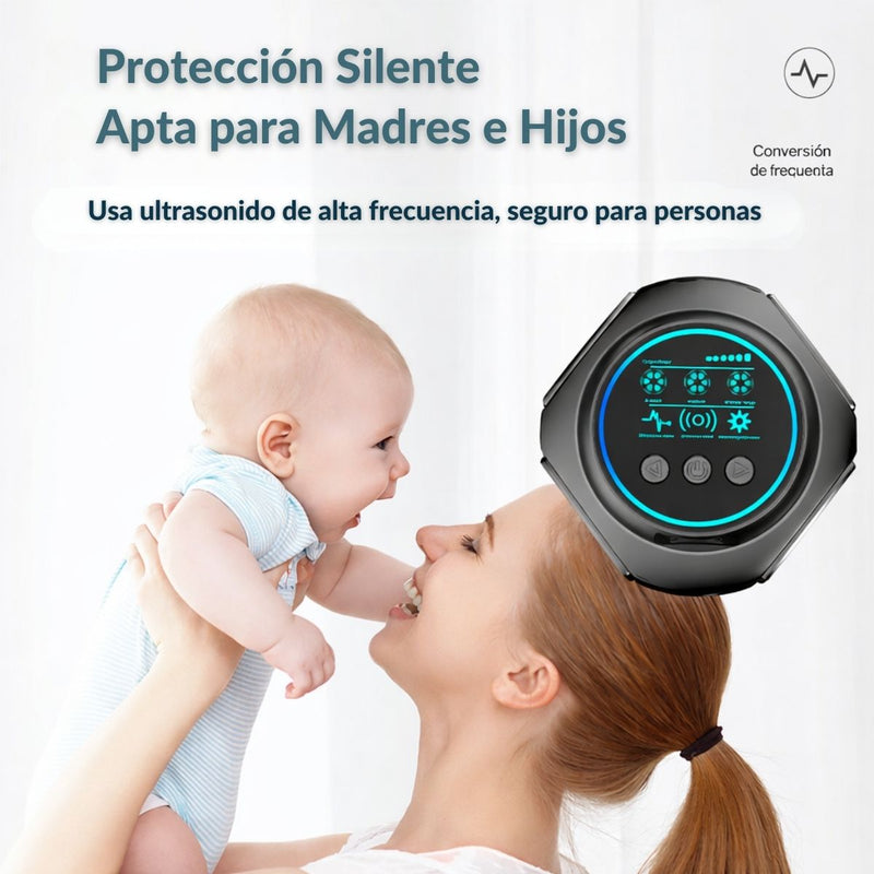 Repelente Ultrasónico para Ratas y Ratones 360°. Control de Plagas Electrónico Interior 300 m² color negro cargador USB C