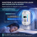 Repelente Ultrasónico de Mosquitos Enchufable 160 m². Control de Plagas Silencioso 20–45 kHz Bajo Consumo. Color Blanco 110V