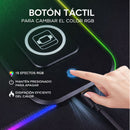 Mouse Pad Gamer RGB XL con Carga Inalámbrica 20w 3 en 1 (800 x 300 mm). Alfombrilla Gaming con Iluminación Multicolor y Base Antideslizante.