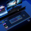 Mouse Pad Gamer RGB XL con Carga Inalámbrica 20w 3 en 1 (800 x 300 mm). Alfombrilla Gaming con Iluminación Multicolor y Base Antideslizante.