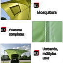 Toldo de Camping Para Carro. Carpa Impermeable para Coches. Extensión de Tolda Desmontable para Auto. 280X190cm. Color Verde.